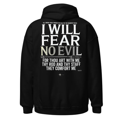 Fear No Evil Hoodie Christian Bible Verse Hoodie